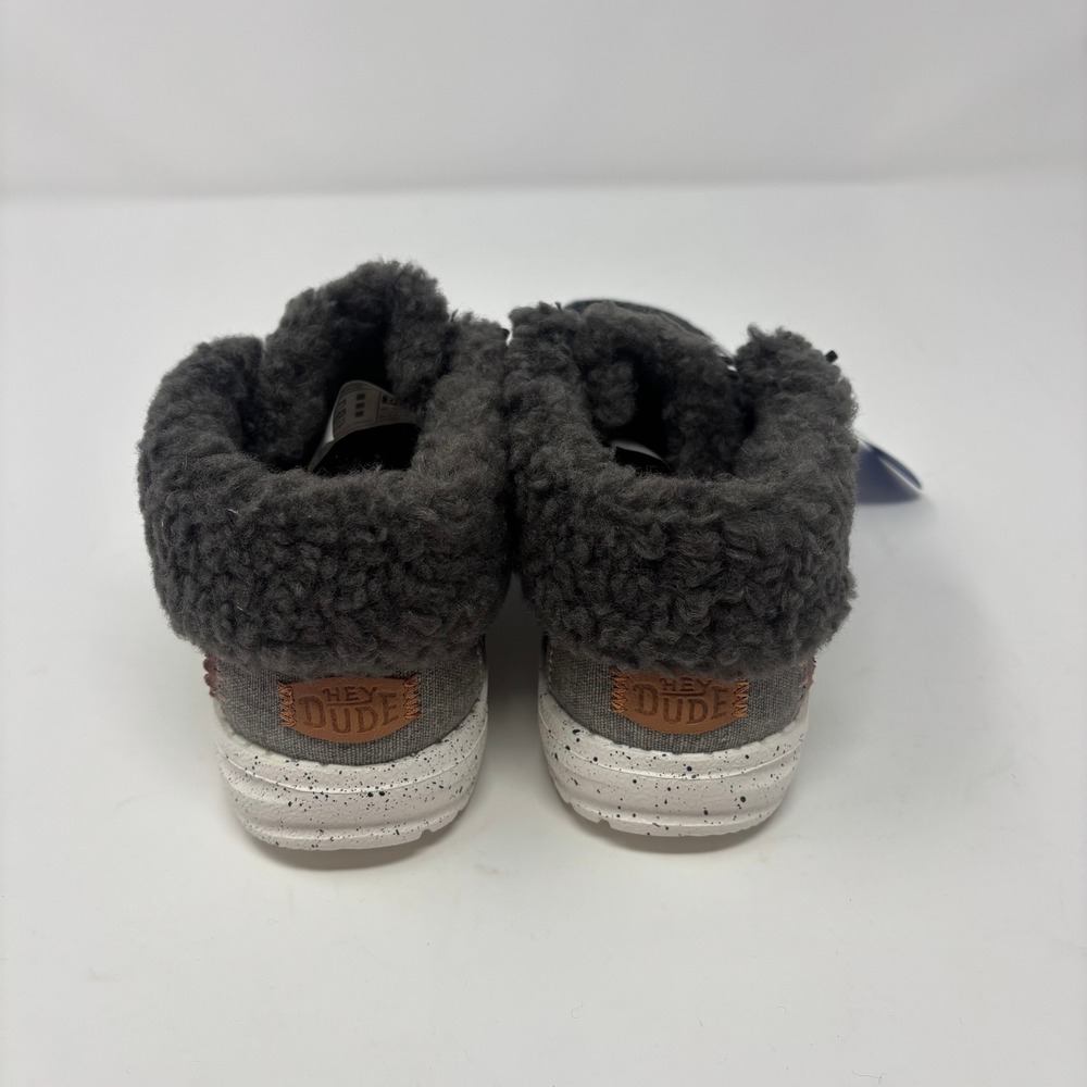 Hey Dude Wendy Fold Youth Stitch Cozy Black Shoes YT 1 New - Picture 5 of 8